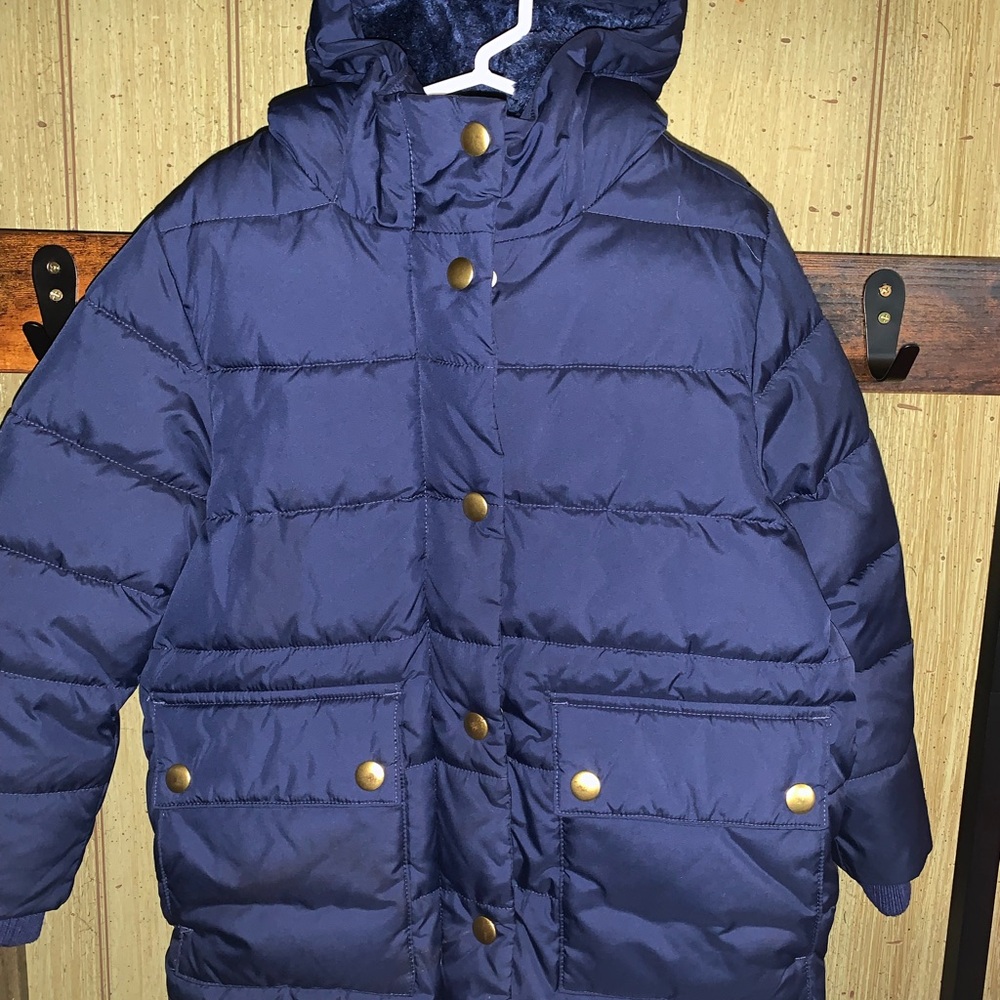 Crewcuts Navy Blue Hooded Puffer Jacket